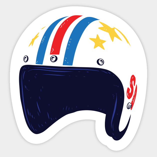 Super Dave Helmet Sticker by Baddest Shirt Co.